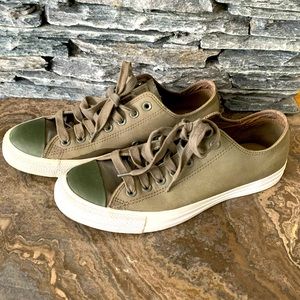 Converse - Suede Khaki Low Tops Men’s 8 Women’s 10
